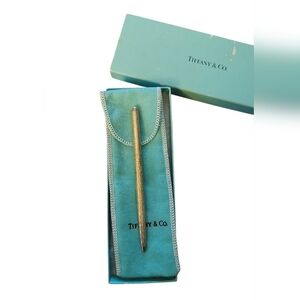 Tiffany & Co. 925 Sterling Purse Pen with Turquoise Bag And Box